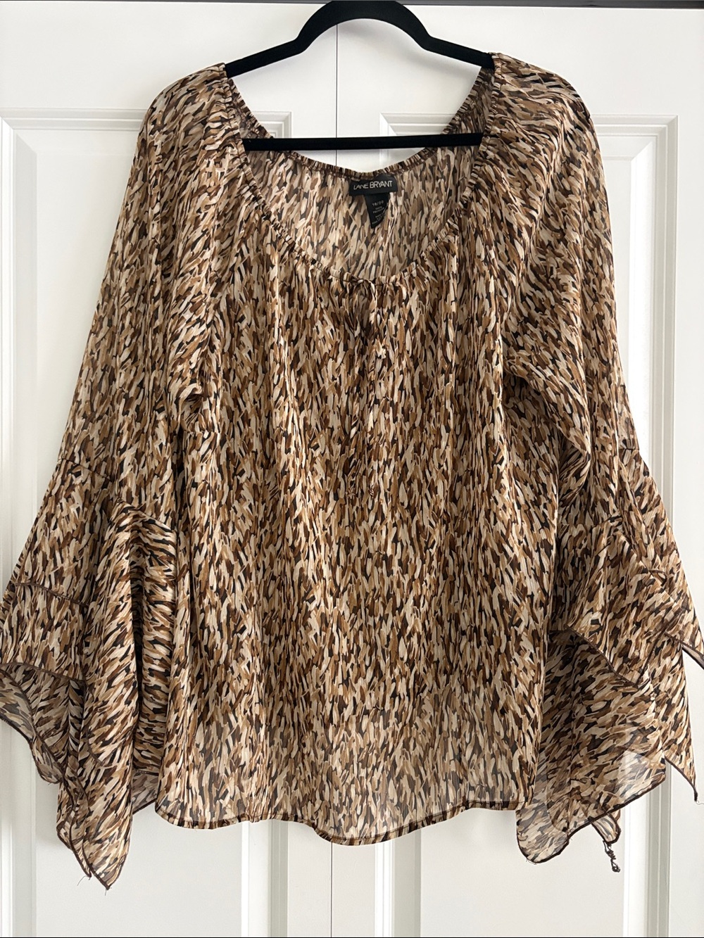 Lane Bryant Animal Print Top in Brown and Black Size 18/20